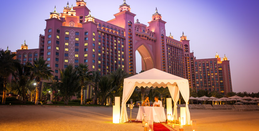 Romantic Dinner by the Waterfall at Atlantis The Palm