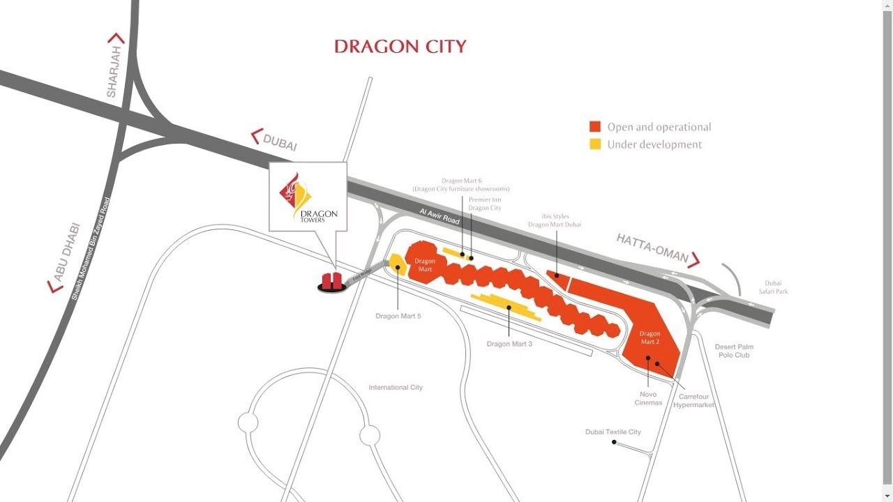 Dragon Mart Map and Area