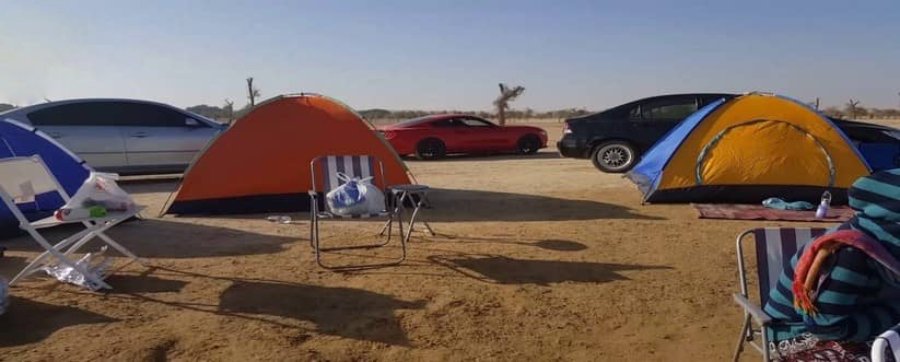 Camping in Al qudra love lake