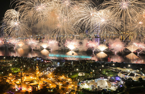 New Year Fireworks in Sharjah